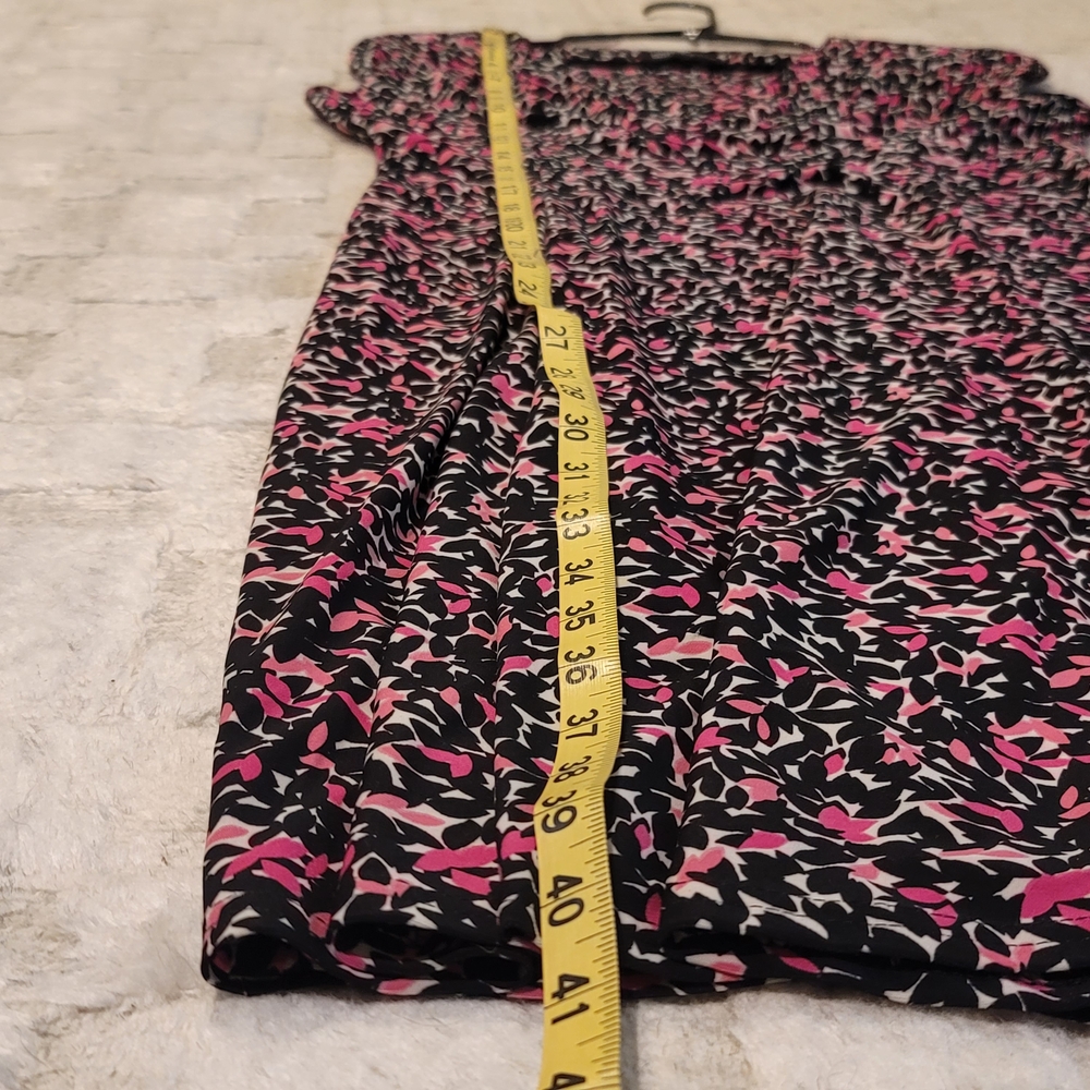 JONES NEW YORK Black and Pink Floral Dress Size 10 - Picture 6 of 9